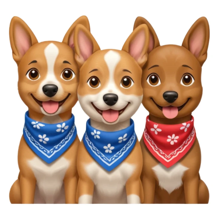 three dogs at the music festival sticker