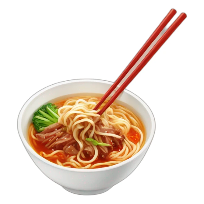 Lanzhou beef noodle with spicy oil sticker