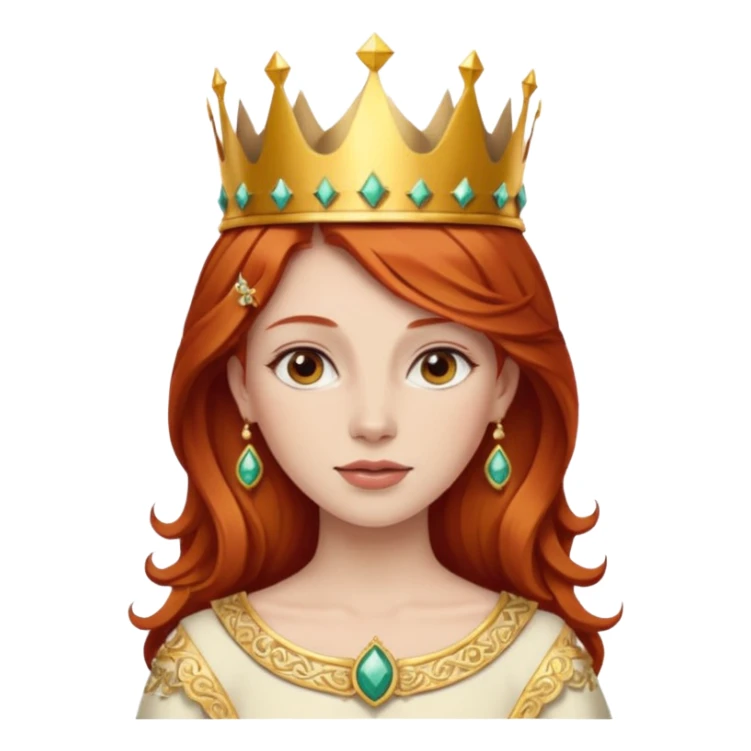 woman pelirroja con corona  sticker