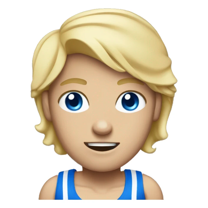 A blonde lefty boxer with blue eyes sticker