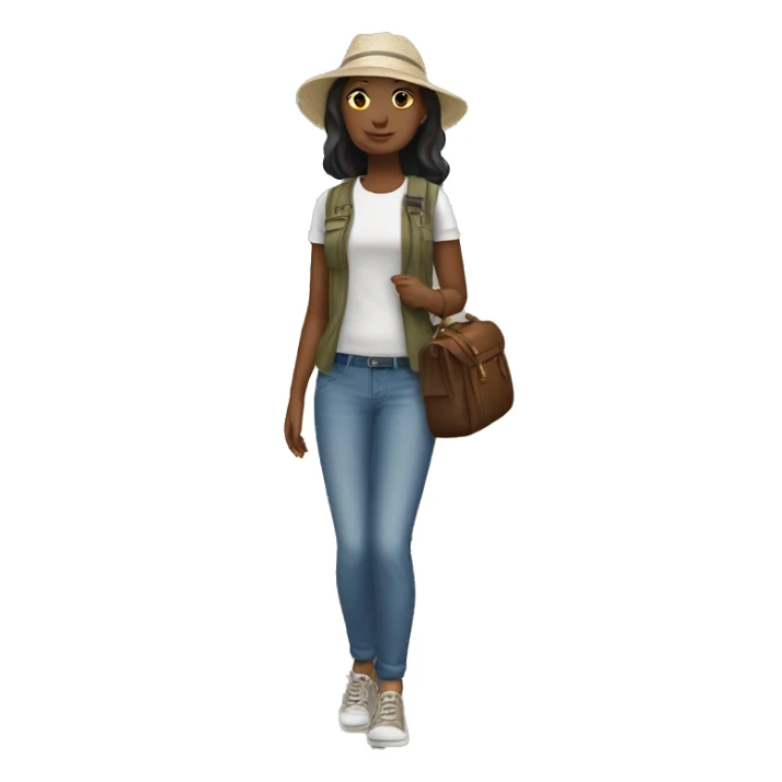 travel girl outfit sticker
