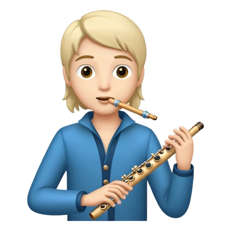 Player of flute sticker