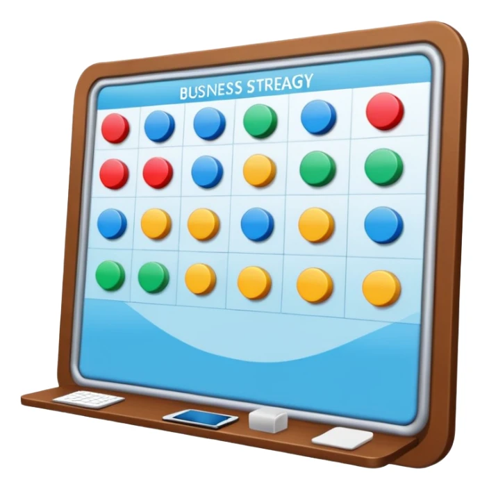 business strategy bord sticker