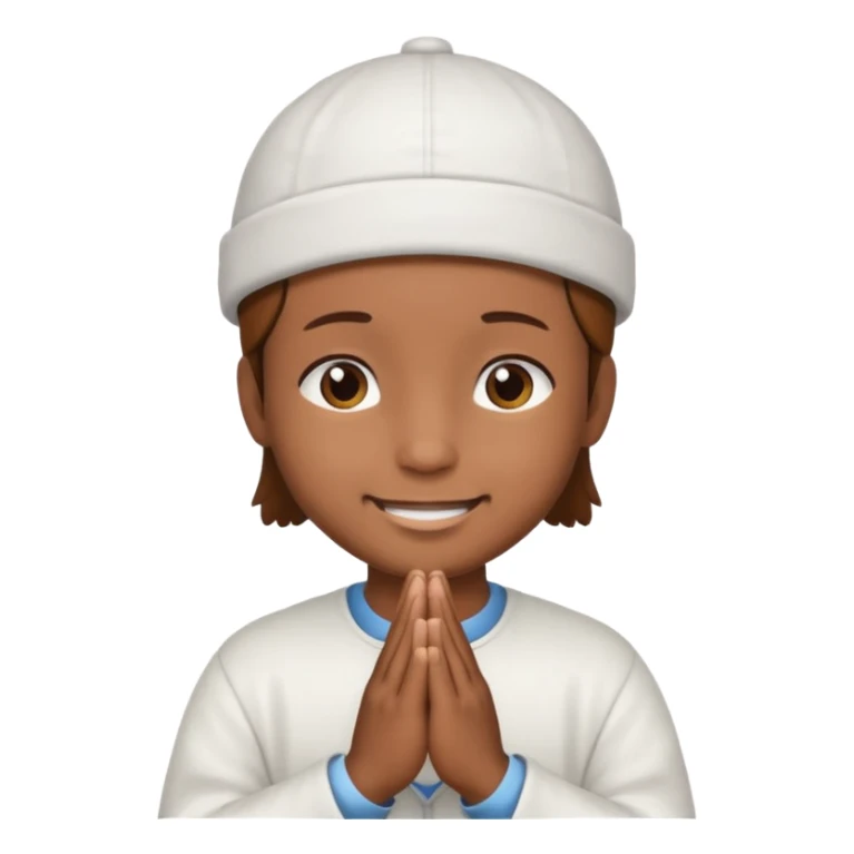 Buatkan emoticon siap pakai. Seseorang sedang sholat. sticker