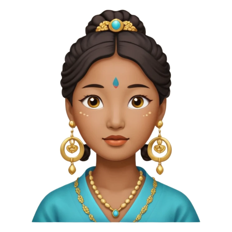 ancient korean woman with earrring sticker