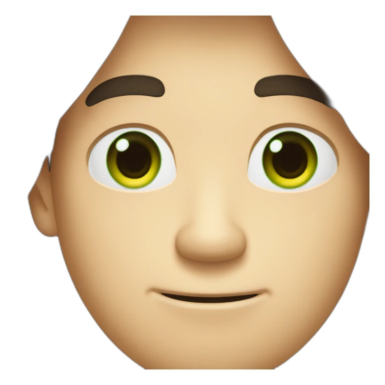 a white guy with dark brown long hair greeneye beard blacktshirt thumbup sticker