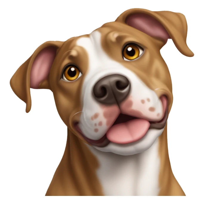 catahoula pitbull mix brown fawn and white sticker