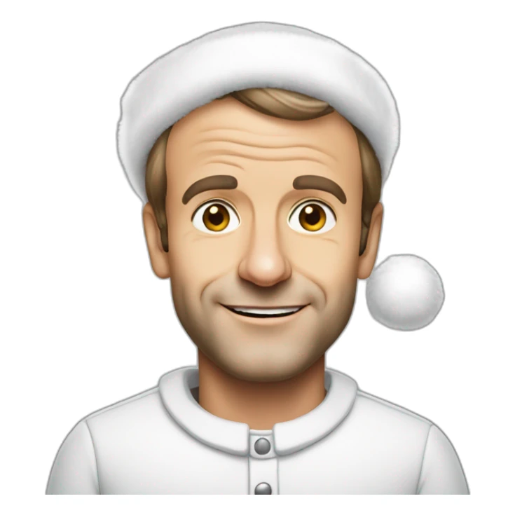 Emmanuel Macron in a Santa Claus disguise sticker