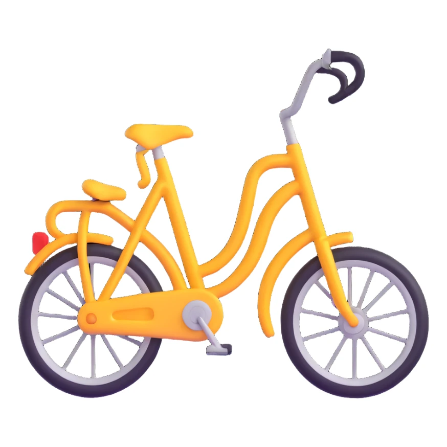 A 3D emoji of a bicycle sticker
