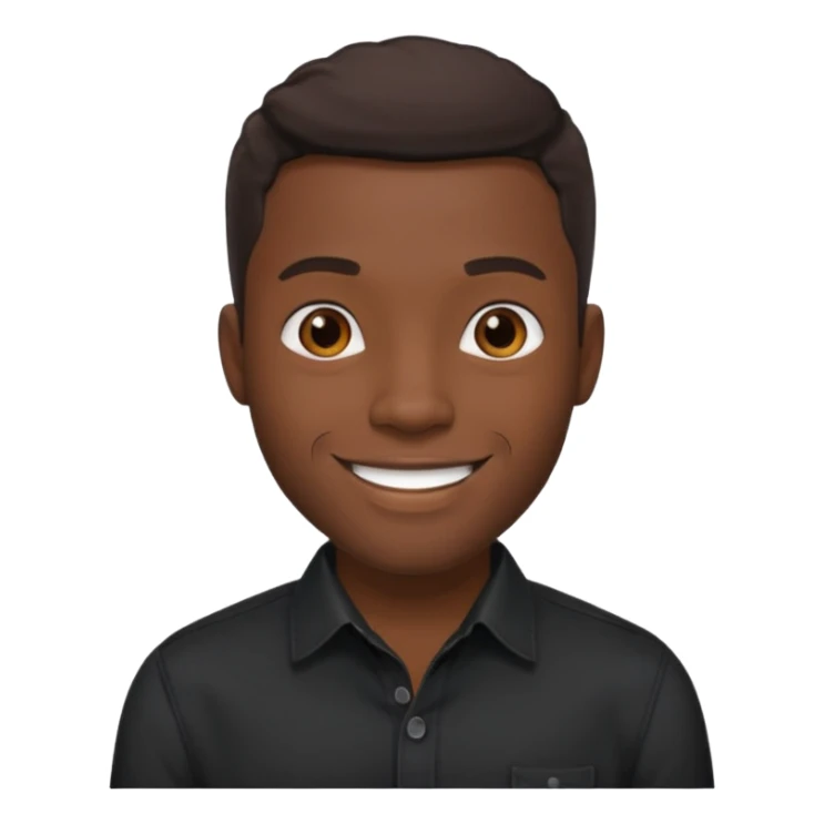 Handsome black man in a black button up shirt  sticker