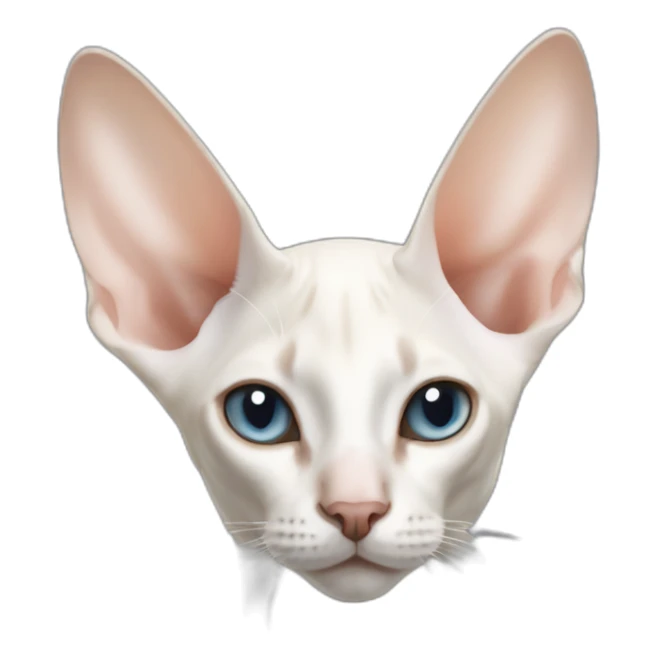 white siamese oriental shorthair cat with large ears sticker