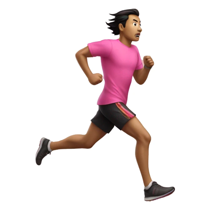 liuxiang running fast pink shirt sticker