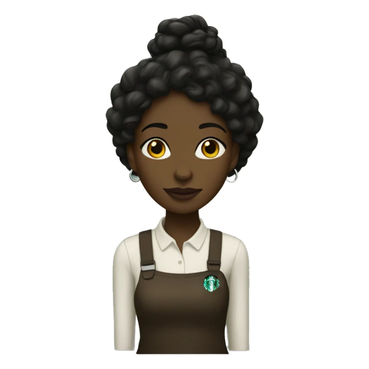 Black girl with Starbucks  sticker