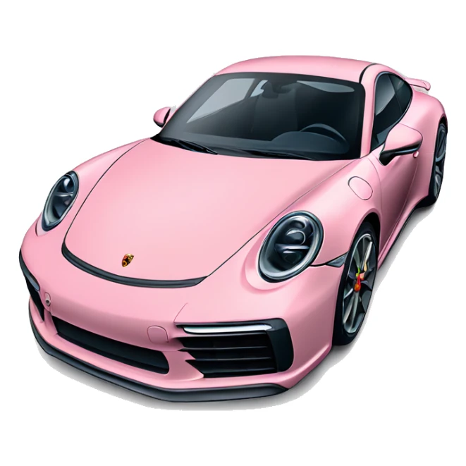 une porsche 992 rose et blue sticker