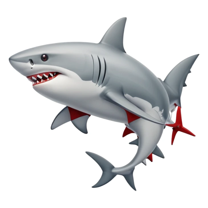 Shark with legs and red air jordans sticker