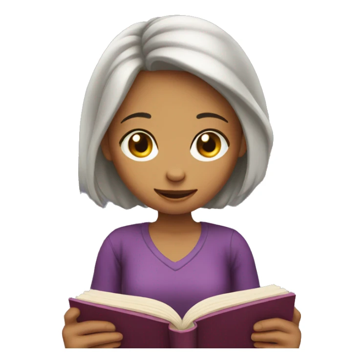 Girl reading a book  sticker