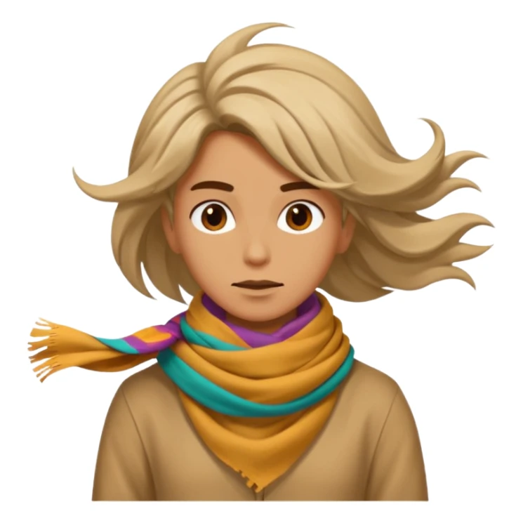 person living in desert just face, hair showing, eccentric  sticker