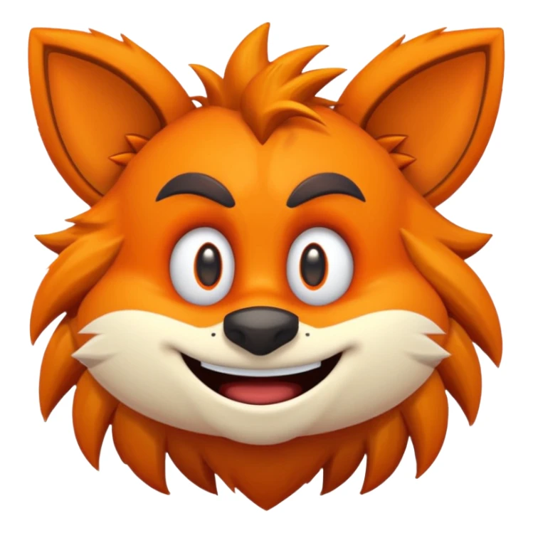 Crash Bandicoot character emoji style sticker