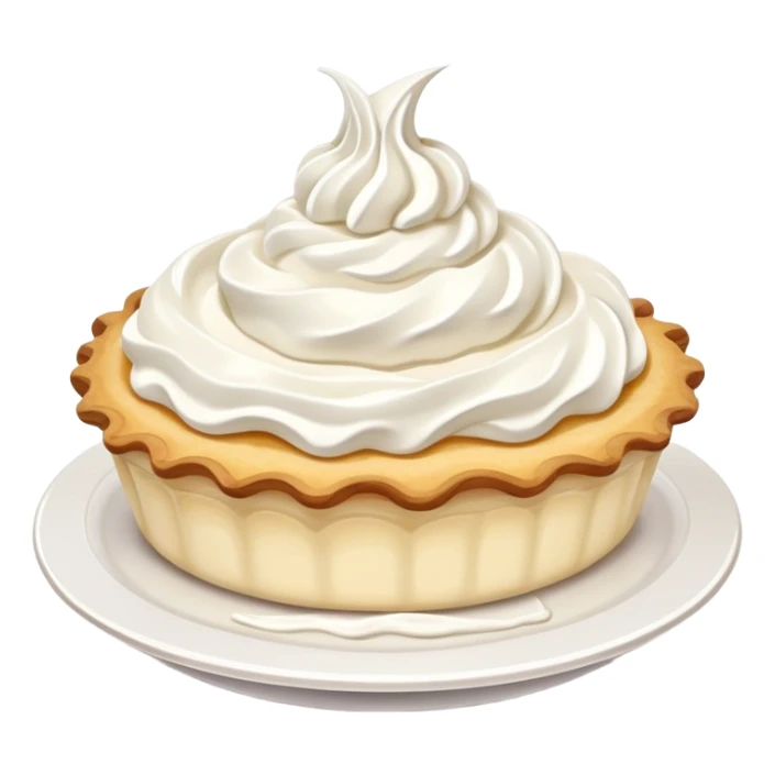cream pie dessert with whipped cream sticker