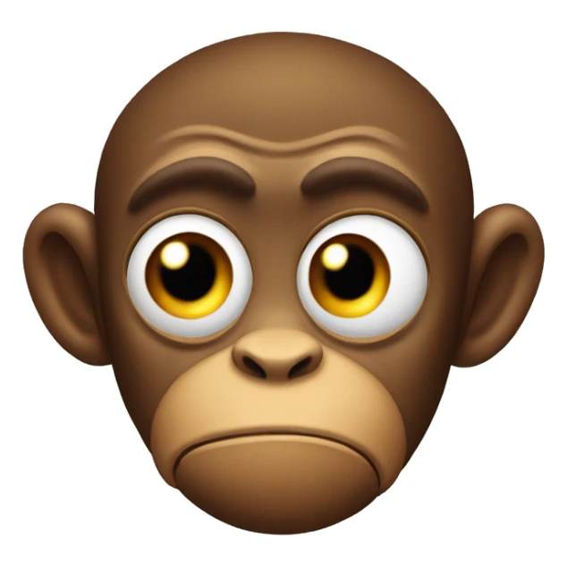 the monkey rolls his eyes sticker