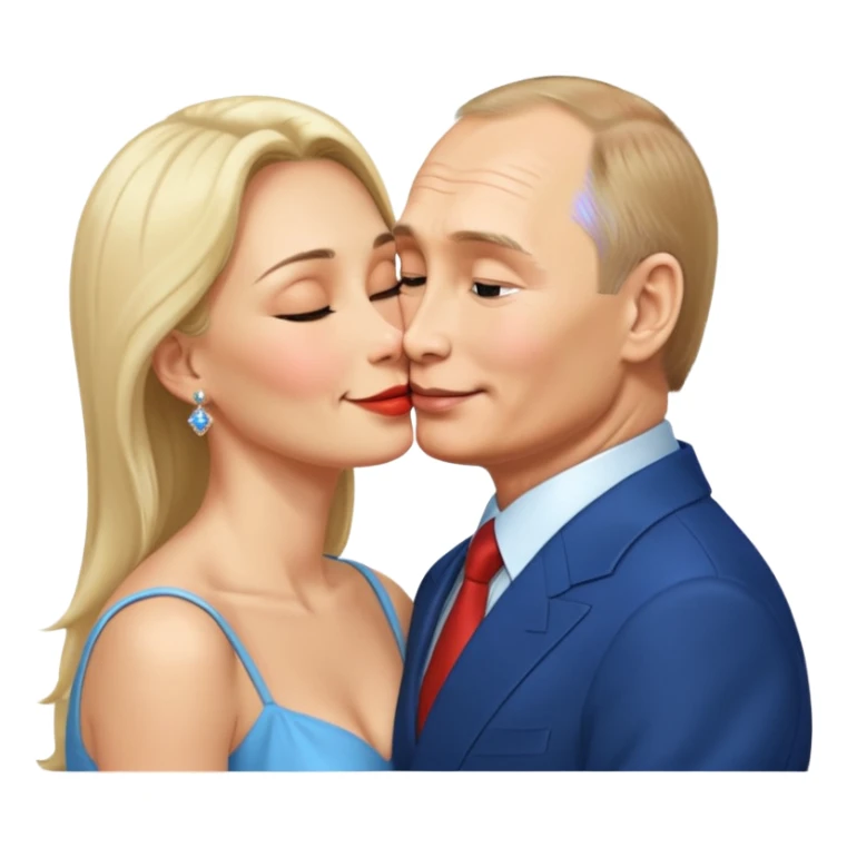 putin and madura kiss sticker