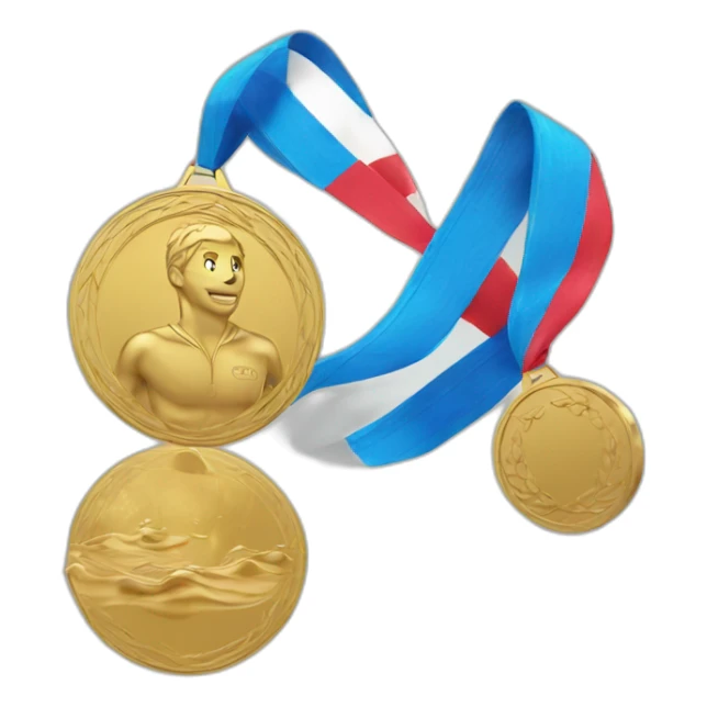 swimming gold medal sticker