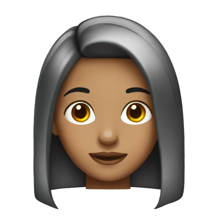 Gril with straight hair sticker