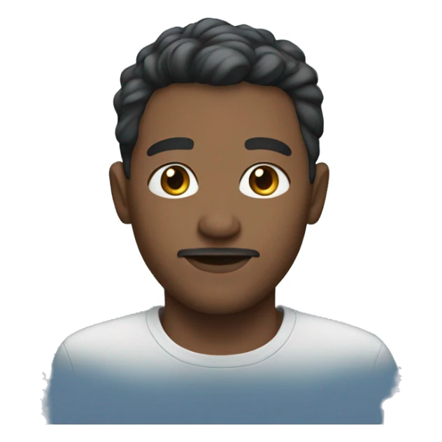 blue background male portrait, no beard, small eyes sticker