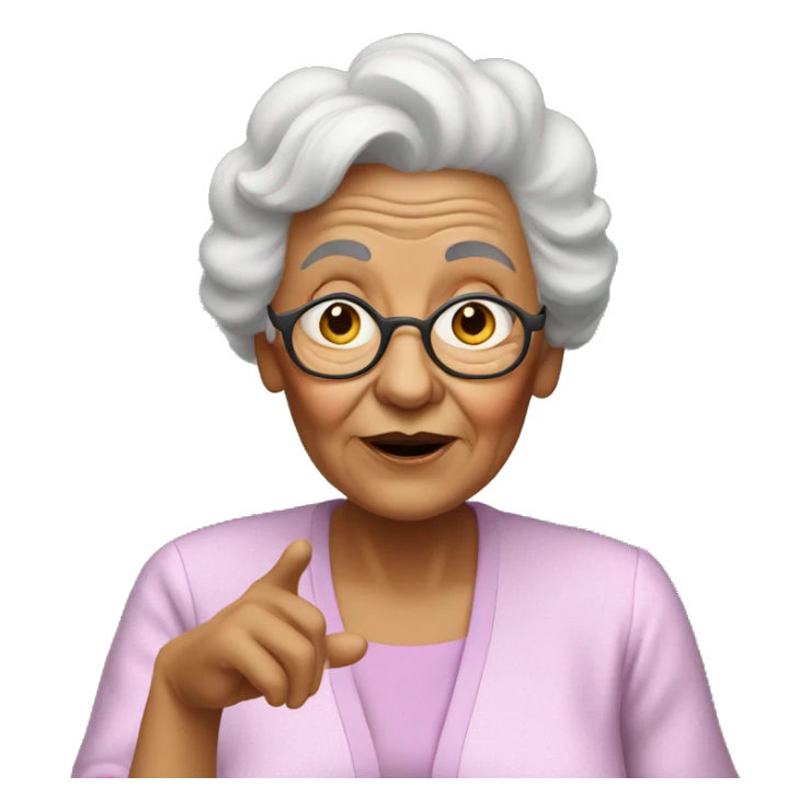 Grandma blowing a kiss sticker