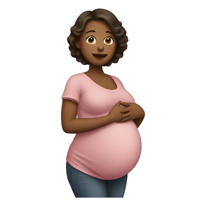 pregnant woman crossing hands sticker