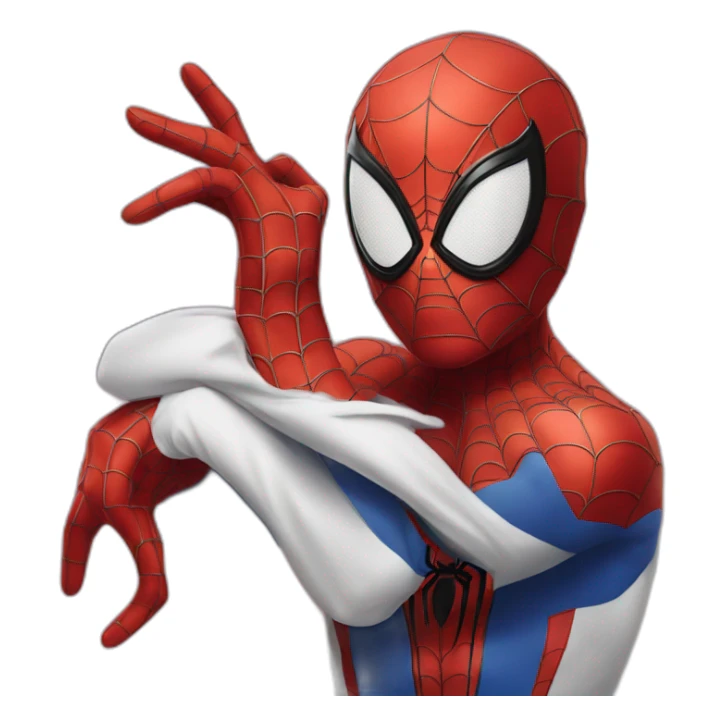 Spider man with a White and red suit sticker