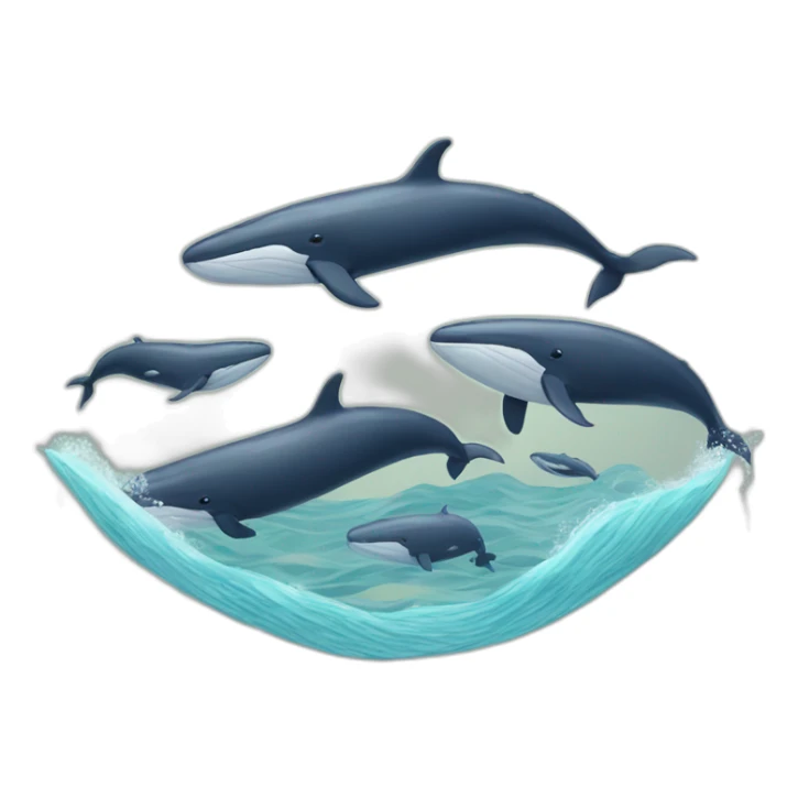 club of whales sticker