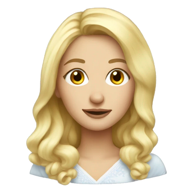 blonde beautiful Ukrainian woman sticker