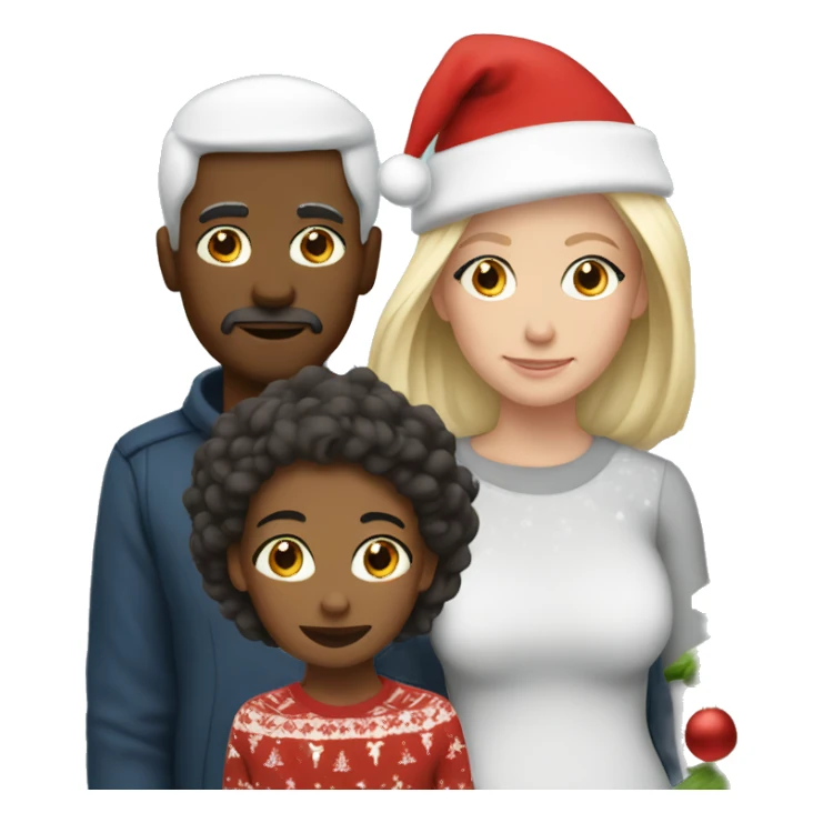 White family Christmas  sticker