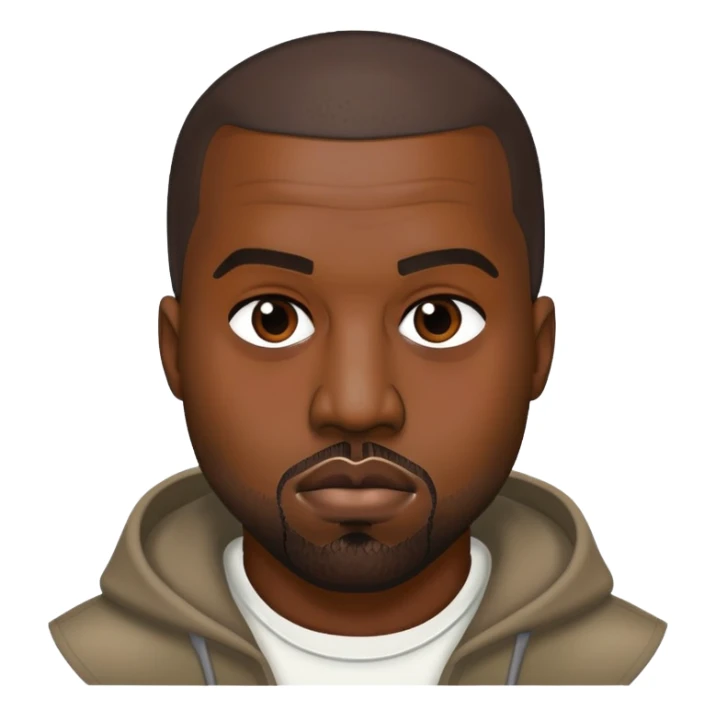 face of Kanye West sticker