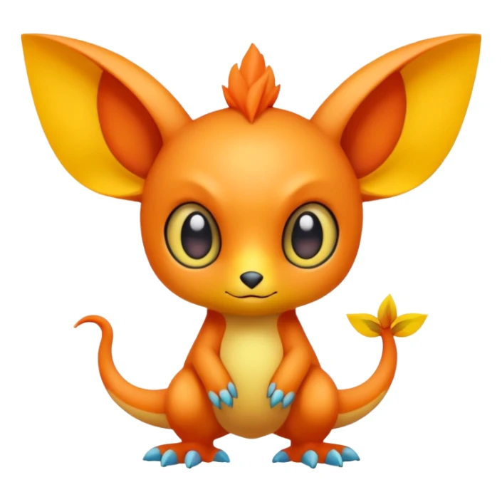 Cute cartoonic anime-Fantasy-Fakémon-creature (full body) sticker