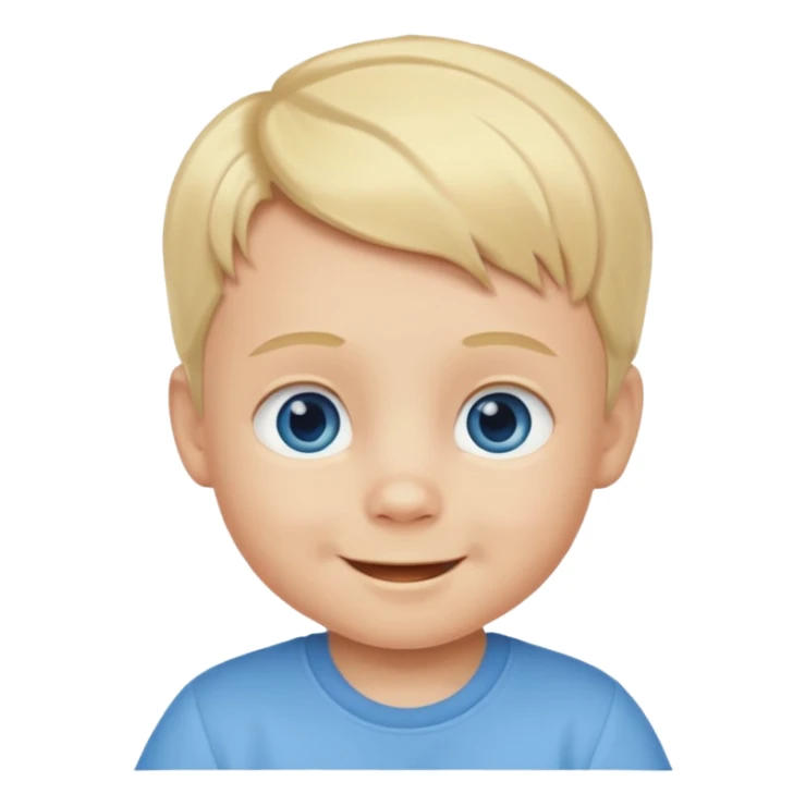 Blond hair blue eyed baby boy sticker
