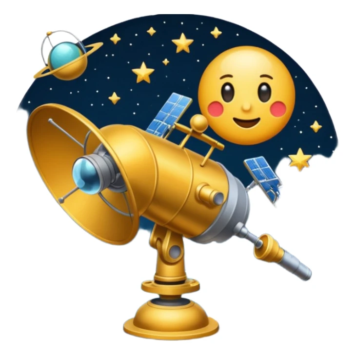 satellite qui observe plein d'étoiles sticker