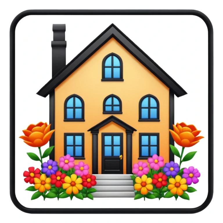 house of flowers sticker