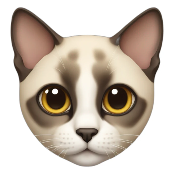 English short hair cat with Siamese cat color pattern sticker