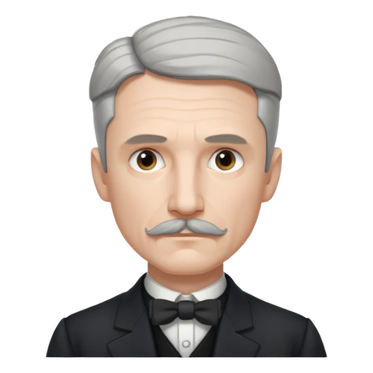 Nikolai Tesla,pensive, half body sticker