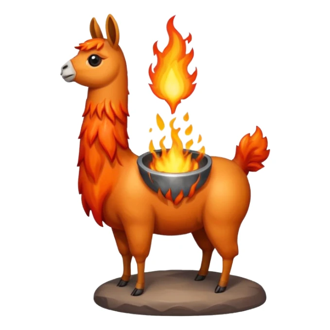 Un cucharón con una llama de fuego por debajo sticker