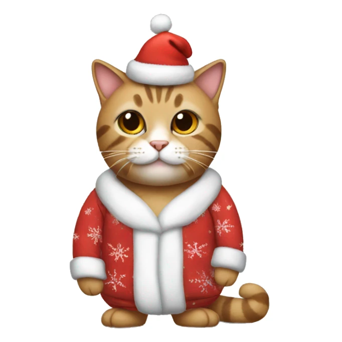 Cat in christmas pajamas sticker