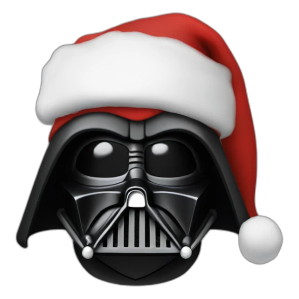 Darte Vader as Santa claus sticker