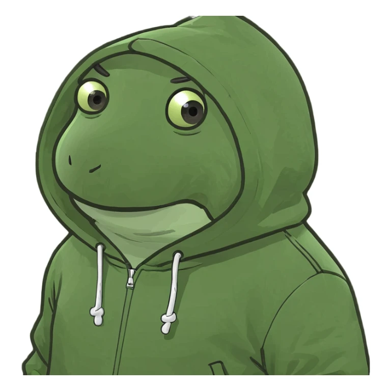 Poop in a hoodie in water sticker