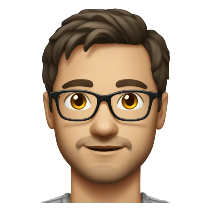 Brunette with glasses without beard, 29 years old, Russian
 sticker