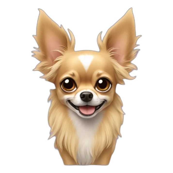 Long hair sand chihuahua halloween sticker