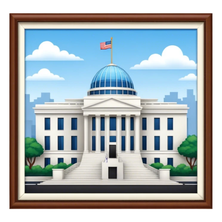 US Embassy building png.  looks realistic sticker