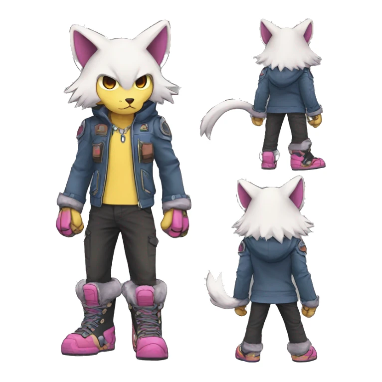 kawaii cool edgy Digimon-Fakemon-animal full body sticker
