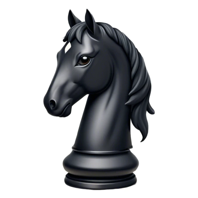 black horse chess piece on chess square sticker